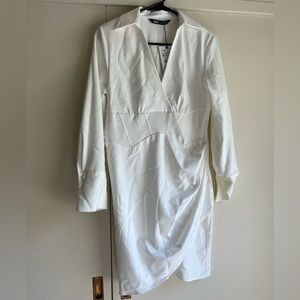 Zara White Mini Dress - Size M NWT